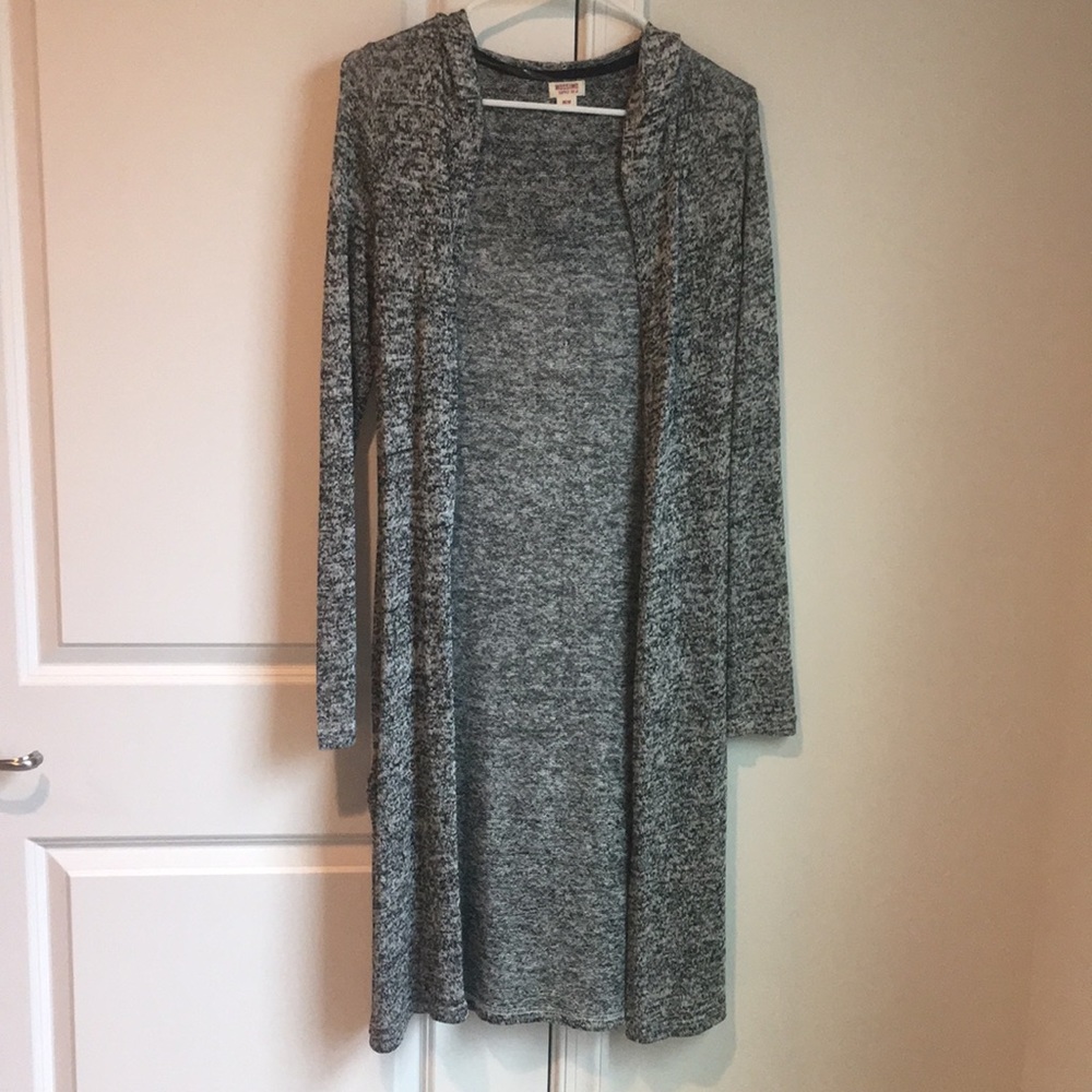 Mossimo long duster cardigan with hood